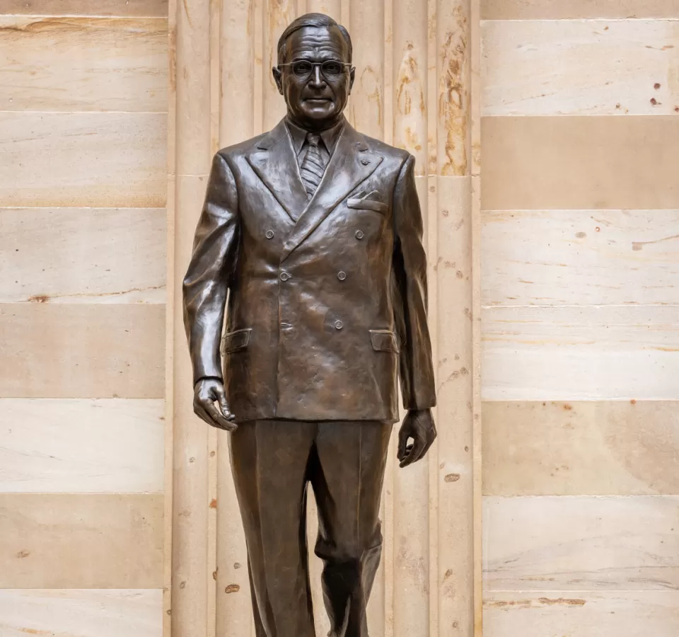 Harry S. Truman statue in the U.S Capitol Rotunda. Given by Missouri in 2022.