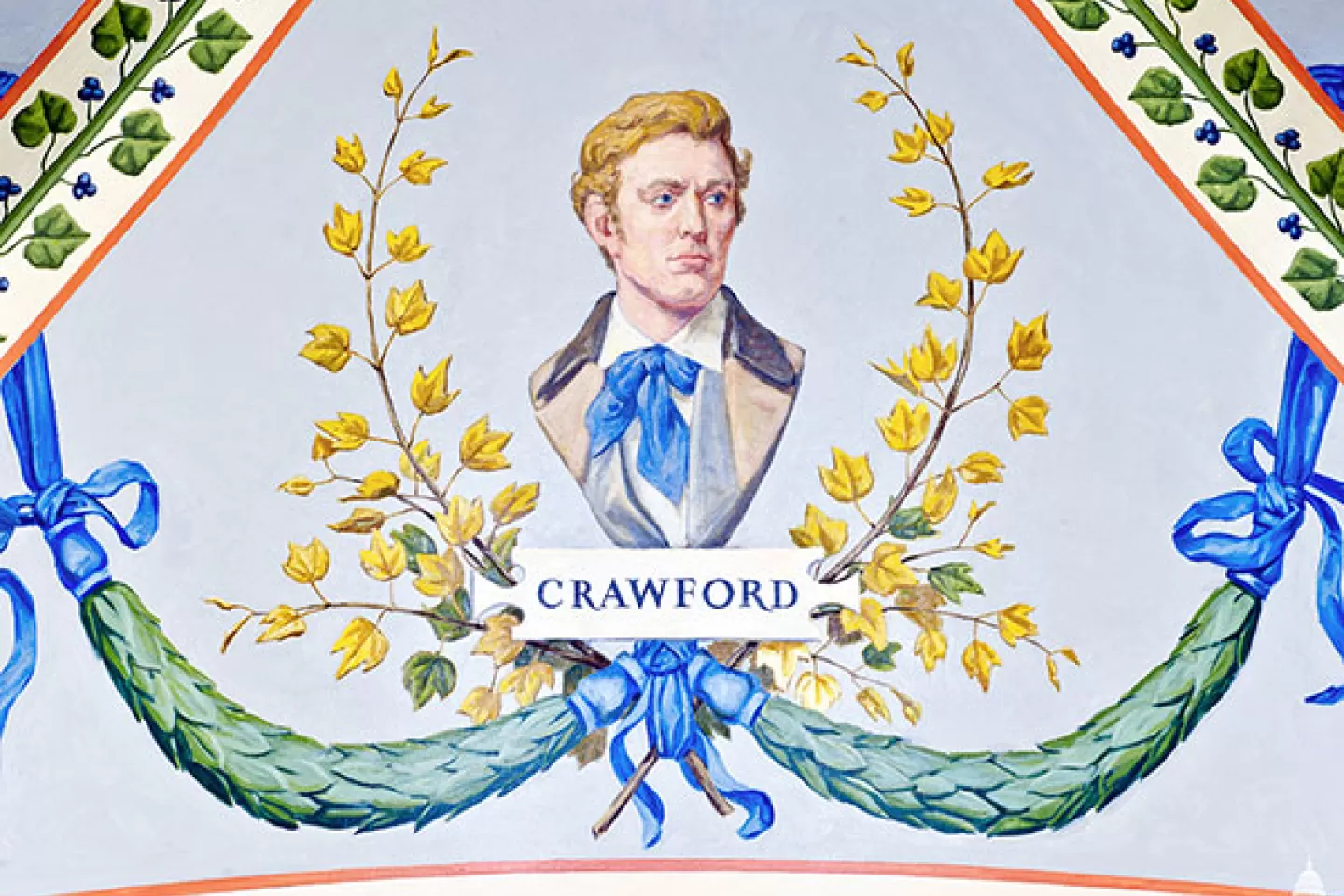 Thomas Crawford portrait in the U.S. Capitol's Cox Corridors.