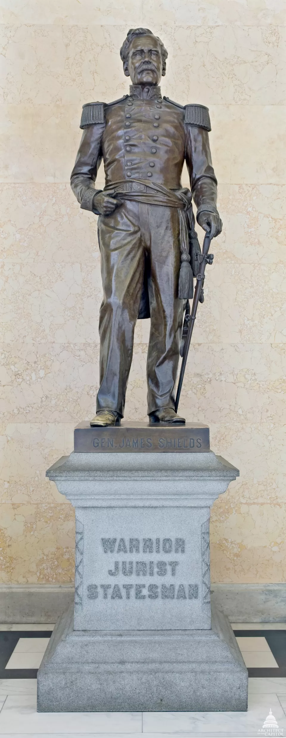 This statue of James Shields was given to the National Statuary Hall Collection by Illinois in 1893.