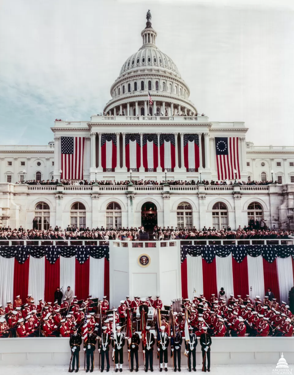 President Ronald Reagan's inauguration at the U.S. Capitol 1981.