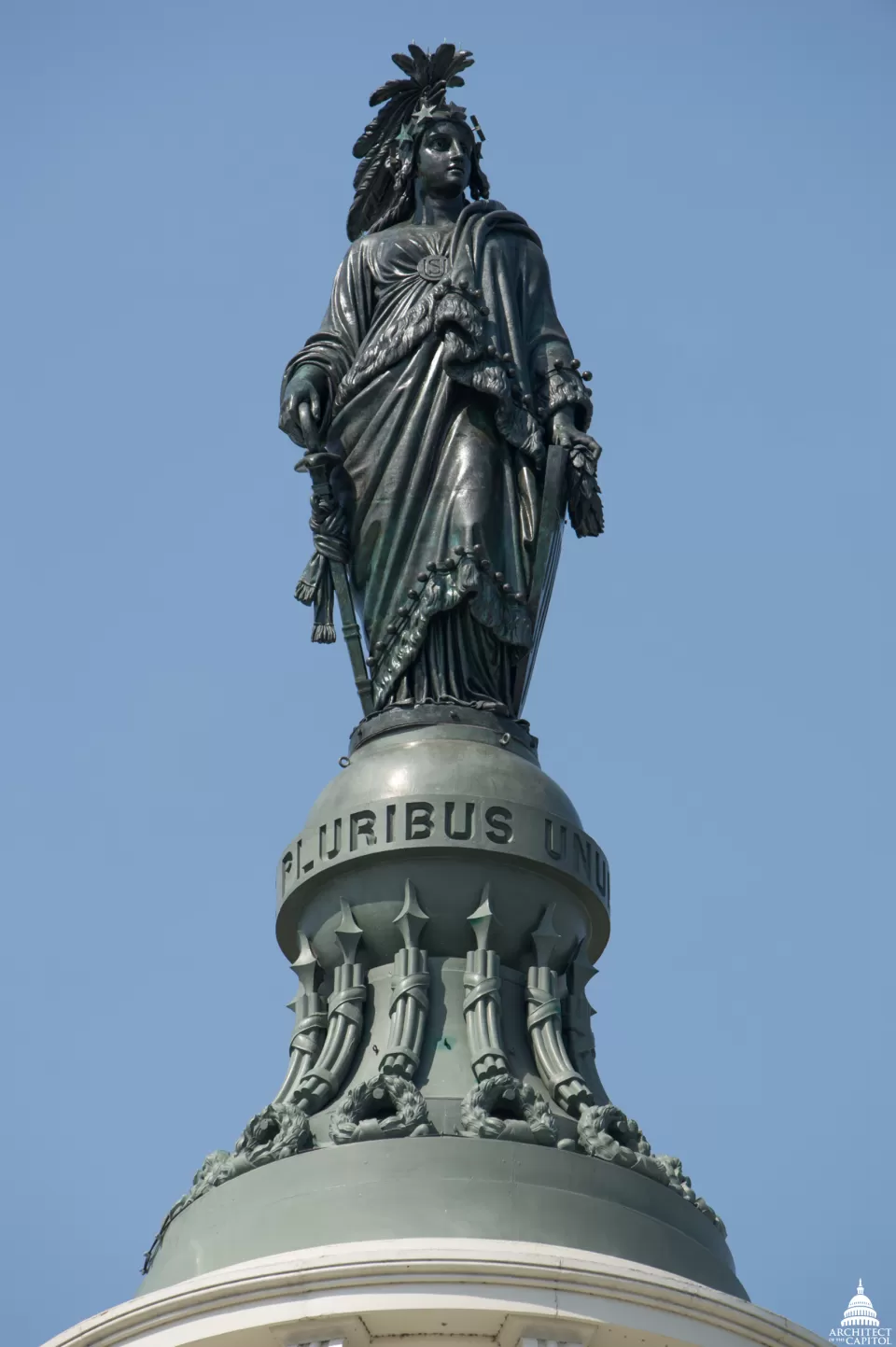 Photo of the Statue of Freedom.