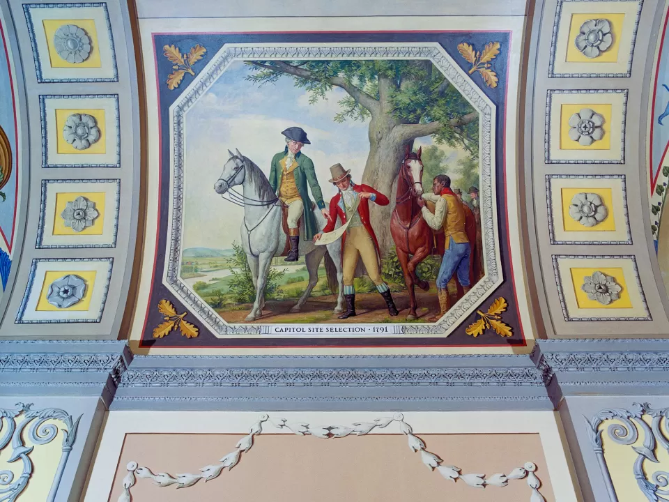 Cox Corridors mural "Capitol Site Selection, 1791."