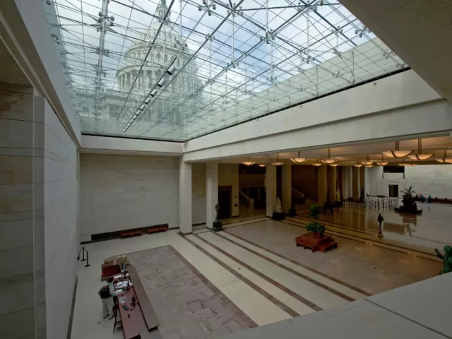 Visitor center with view of Capitol Dome