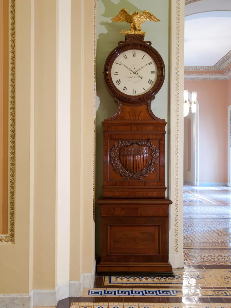 The Voigt clock in the U.S. Capitol, also known as the "Ohio clock."