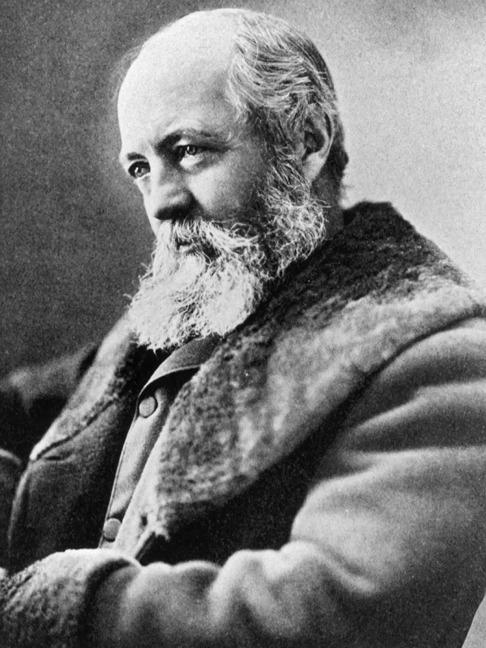 Portrait of Frederick Law Olmsted.