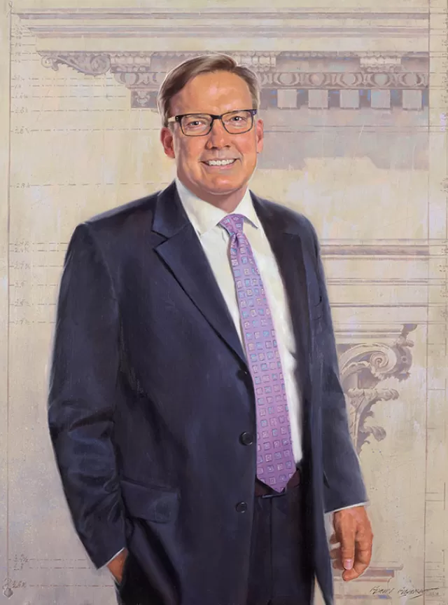 Official painted portrait of 11th Architect of the Capitol Stephen T. Ayers.
