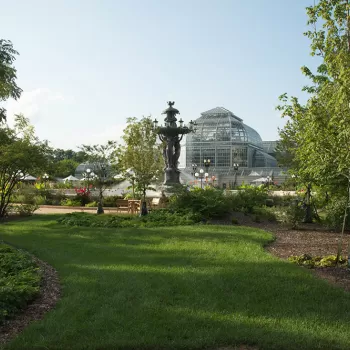 A view of the renovated Bartholdi Park.