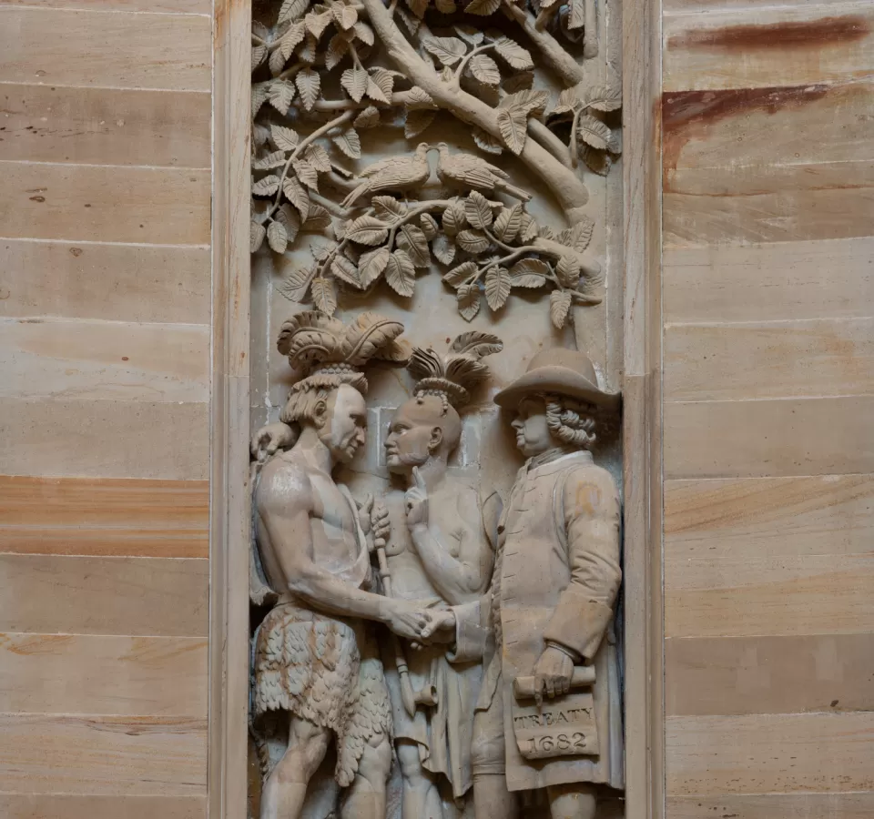 William Penn's Treaty with the Indians, 1682, in the U.S. Capitol Rotunda.