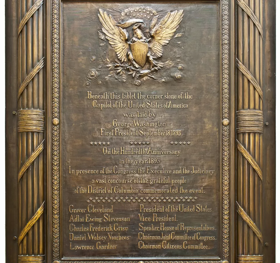 Plaque with an eagle.