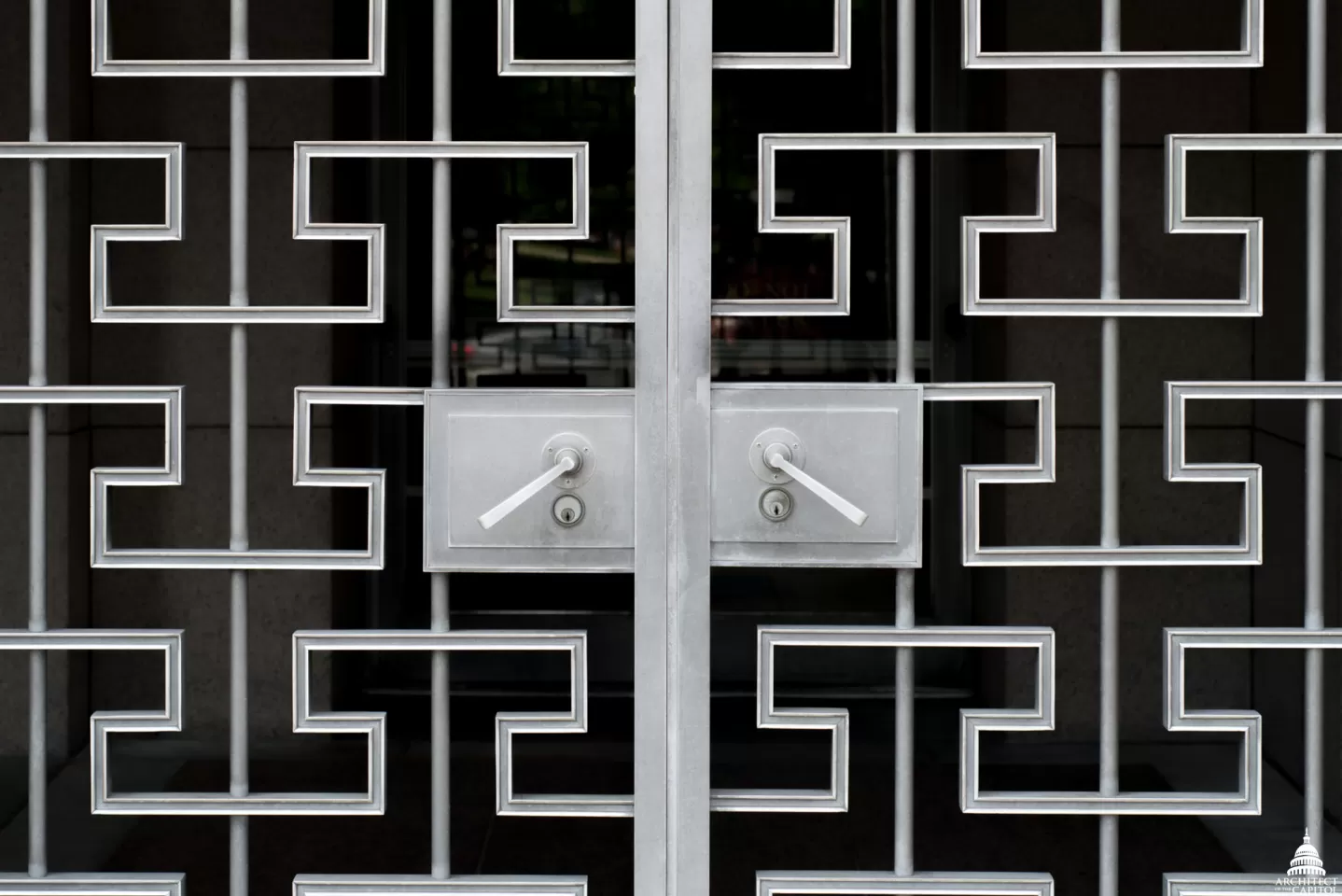 Doors outside the Rayburn House Office Building.