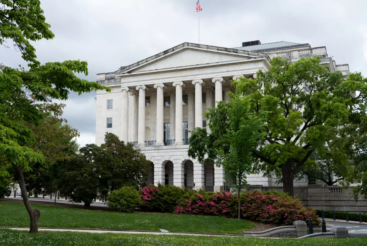 The Longworth House Office Building in spring.