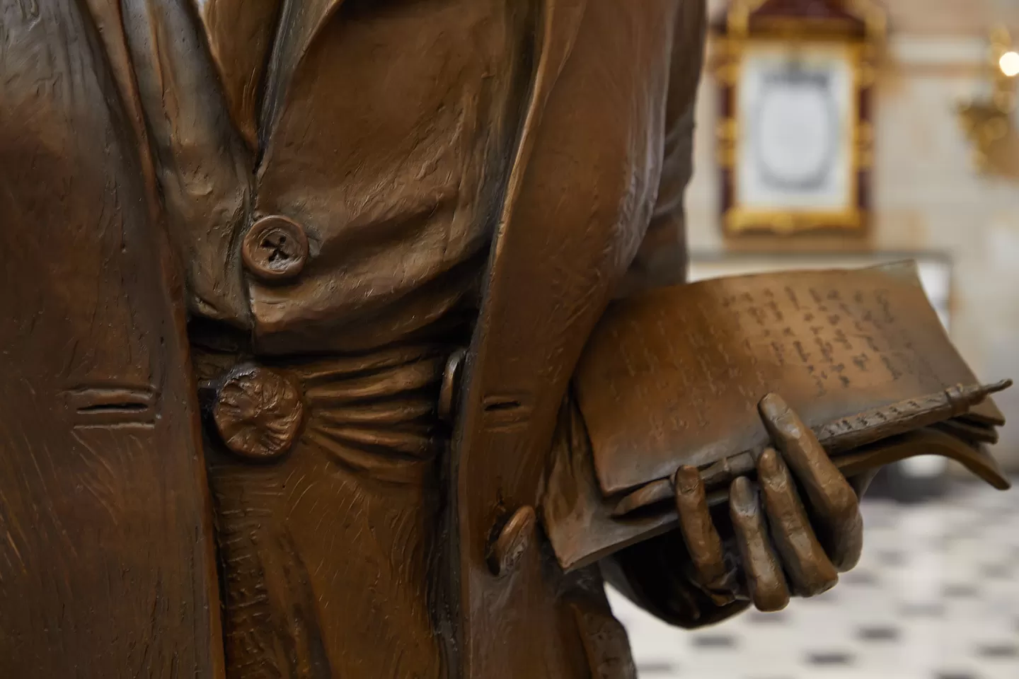 Bronze statue detail.