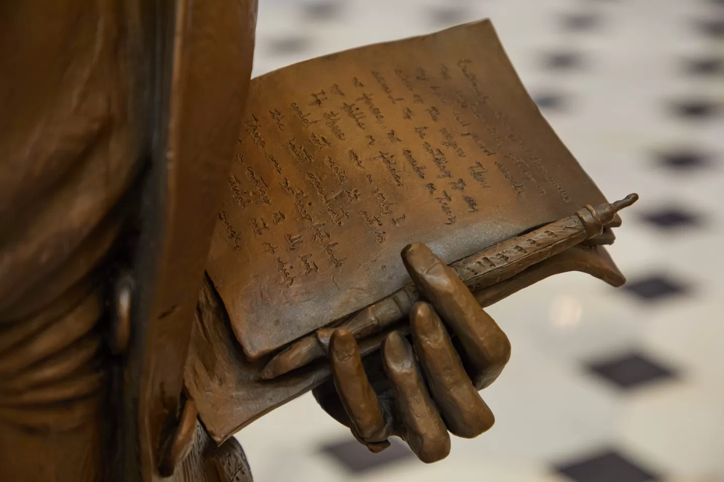 Bronze statue detail.