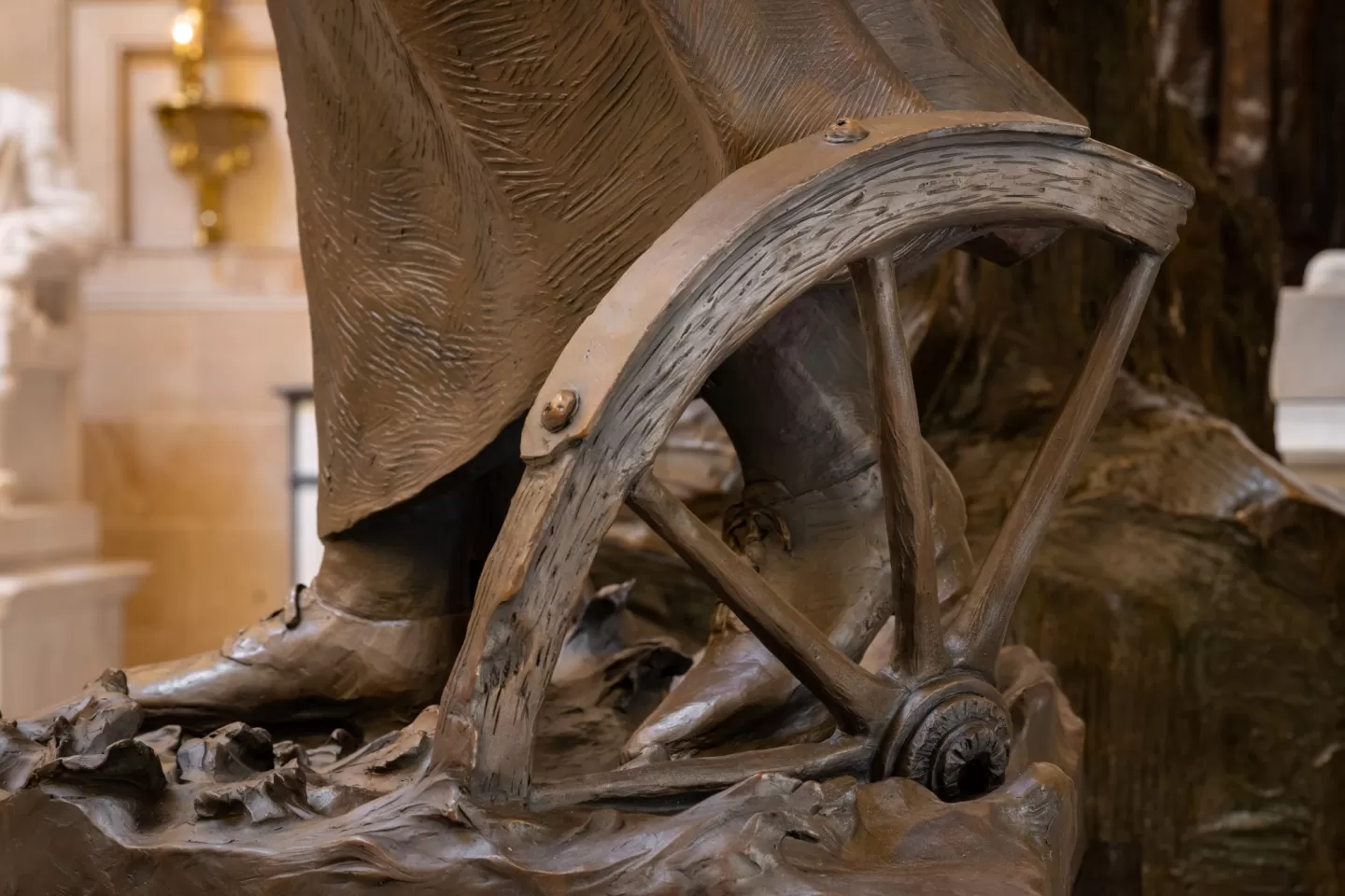 Bronze statue detail.