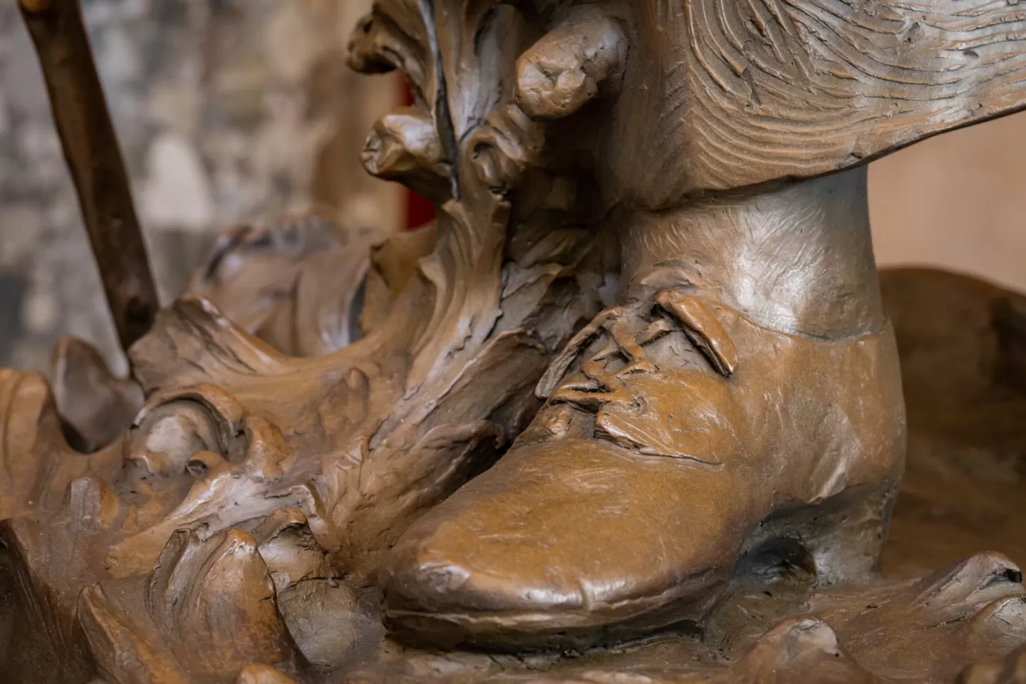 Bronze statue detail.