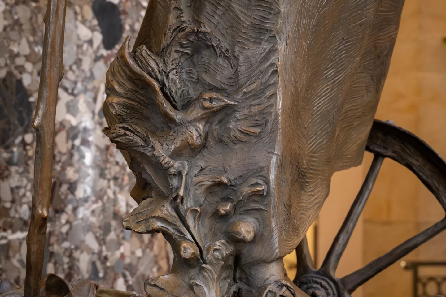 Bronze statue detail.