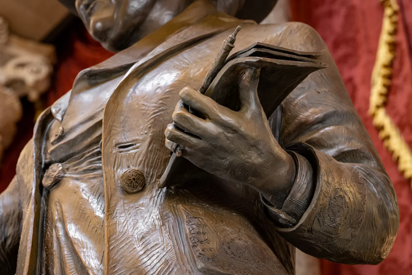 Bronze statue detail.