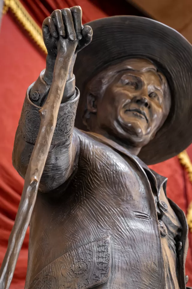 Bronze statue detail.