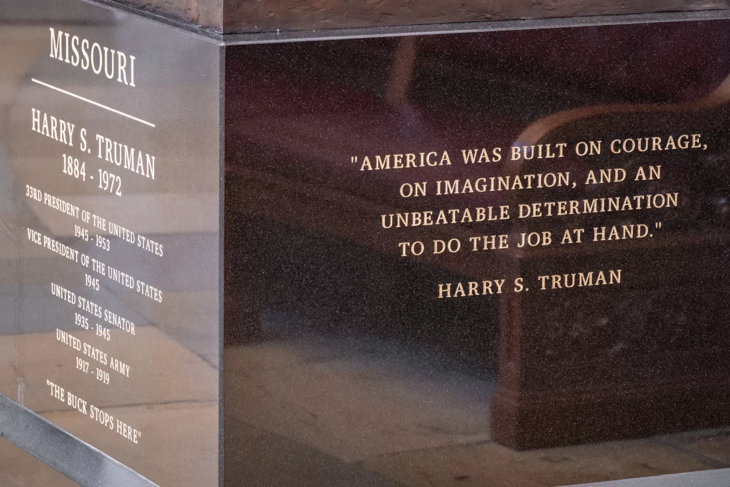 "America was built on courage, on imagination,  and an unbeatable determination to do the job at hand."