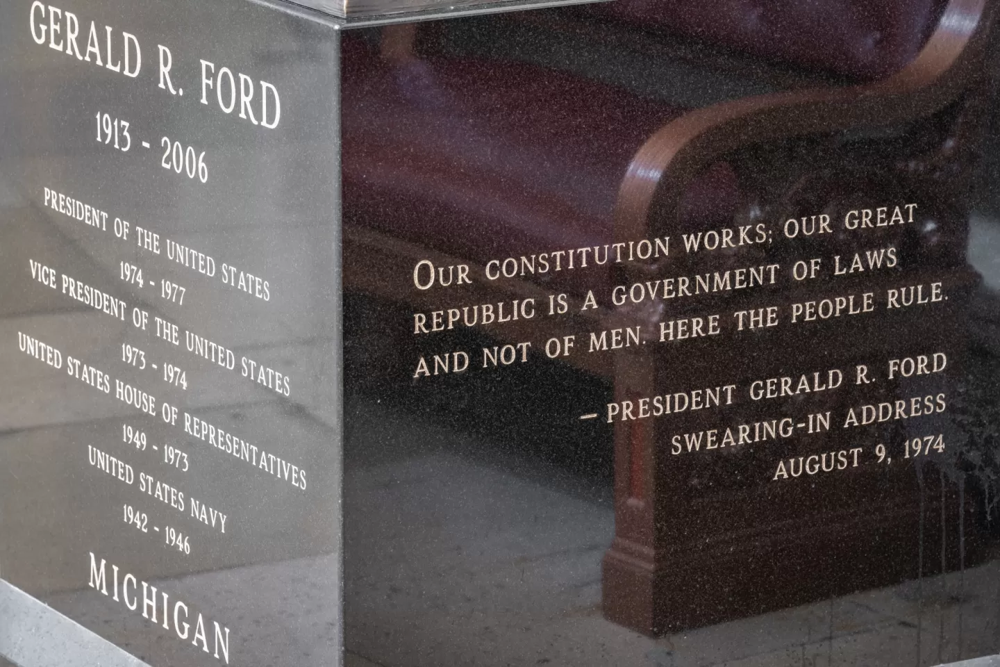 "Our constitution works. Our great republic is a government of laws and not of men. Here the people rule."
