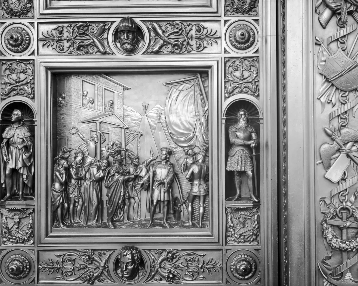 Columbus Doors, Right Valve: Columbus in Chains (1500)