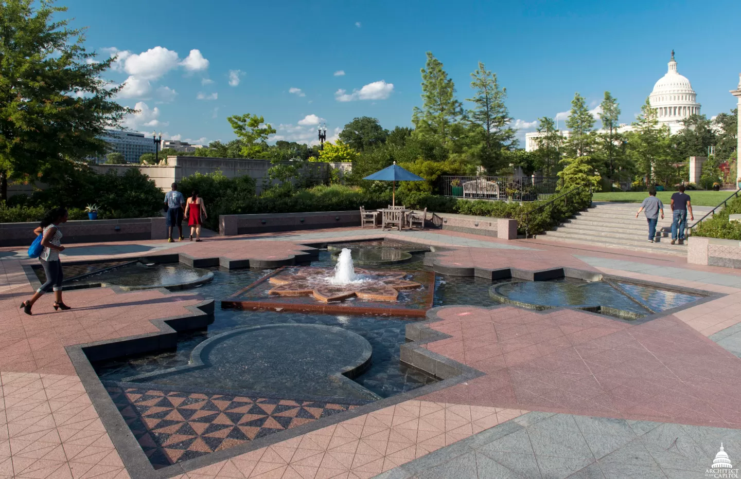 The First Ladies Water Garden honors the contributions of our nation's First Ladies.