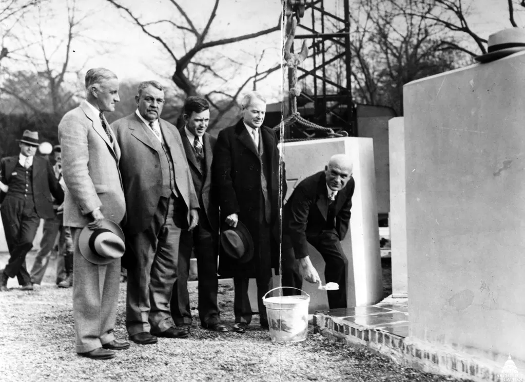 Laying of the USBG Conservatory cornerstone, November 12, 1931.