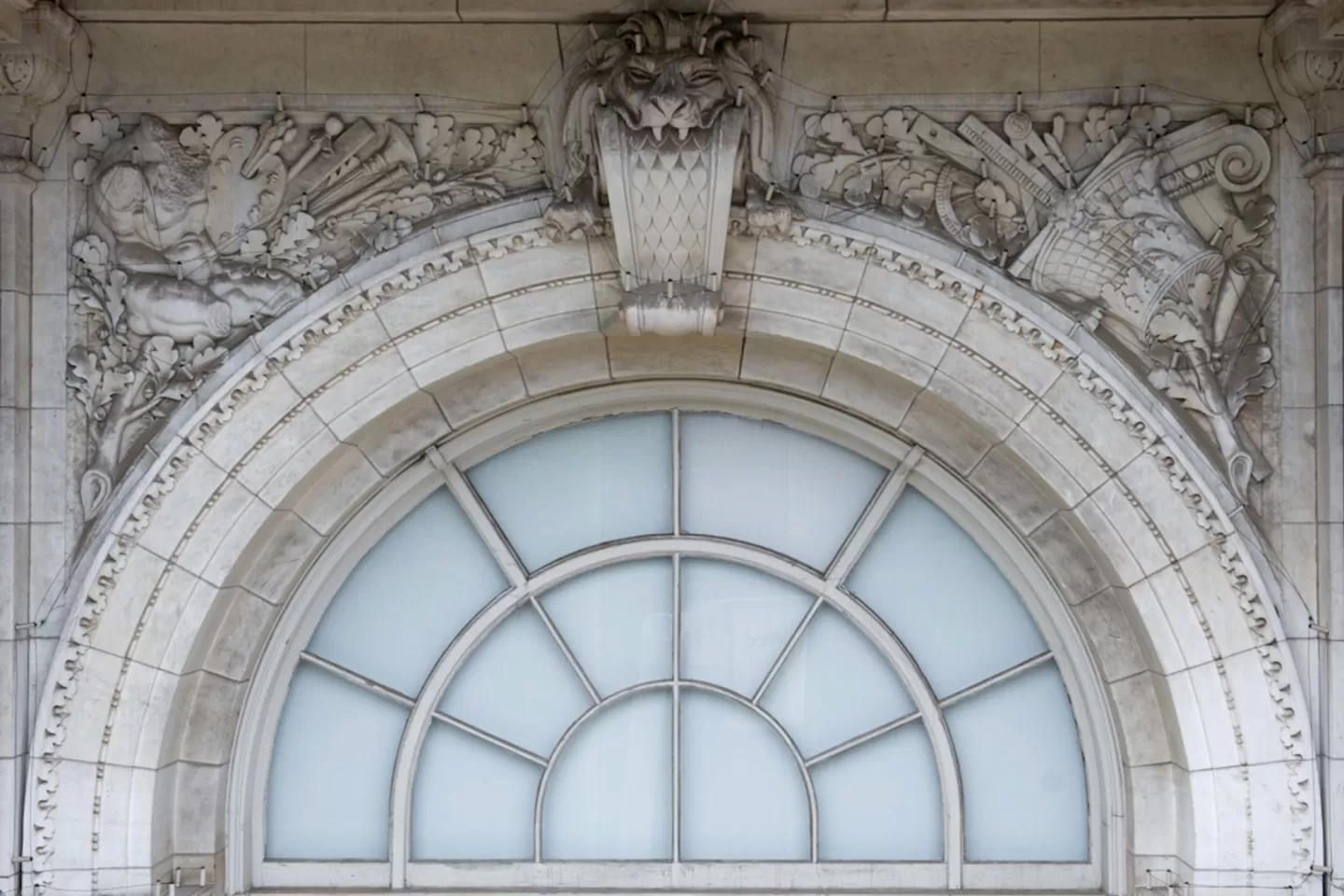 Exterior window of the Russell Senate Office Building.
