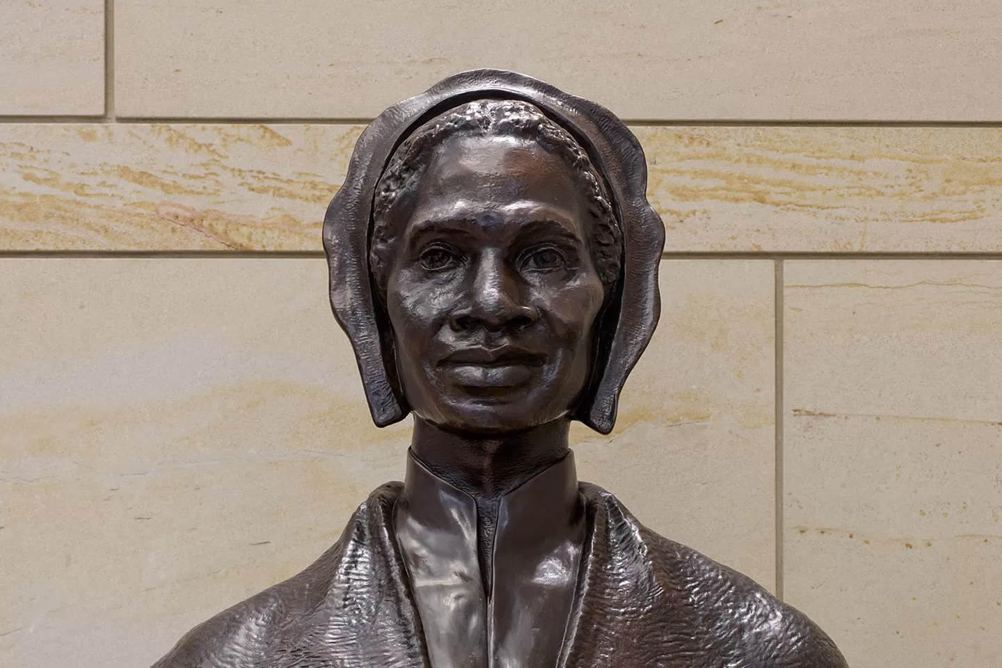 Bust of Sojourner Truth seen in Emancipation Hall of the U.S. Capitol Visitor Center.