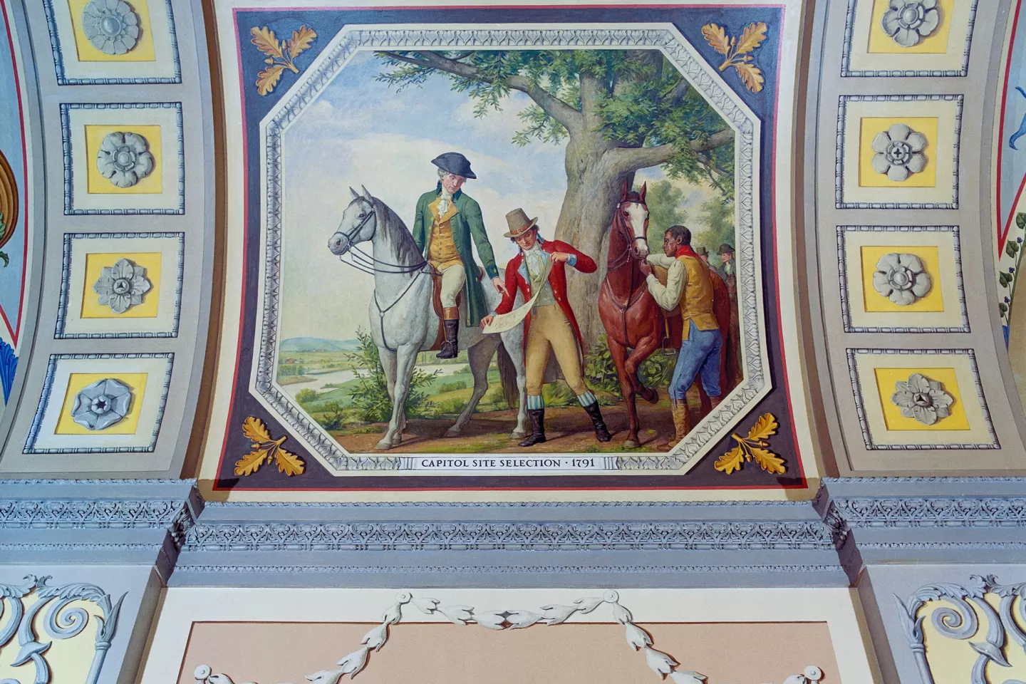 Cox Corridors mural "Capitol Site Selection, 1791."