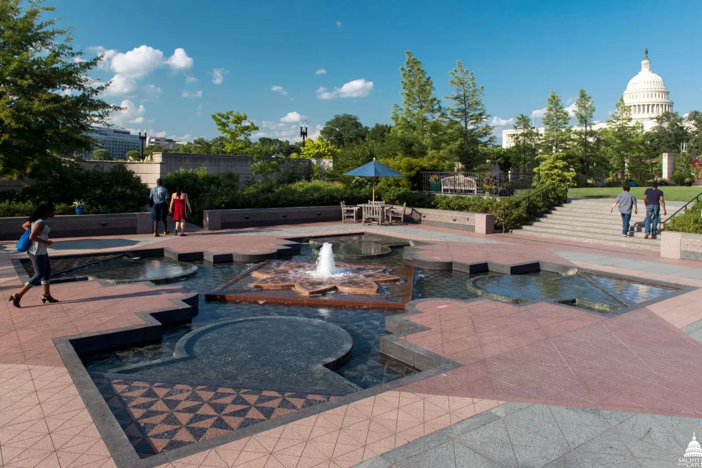 The First Ladies Water Garden honors the contributions of our nation's First Ladies.