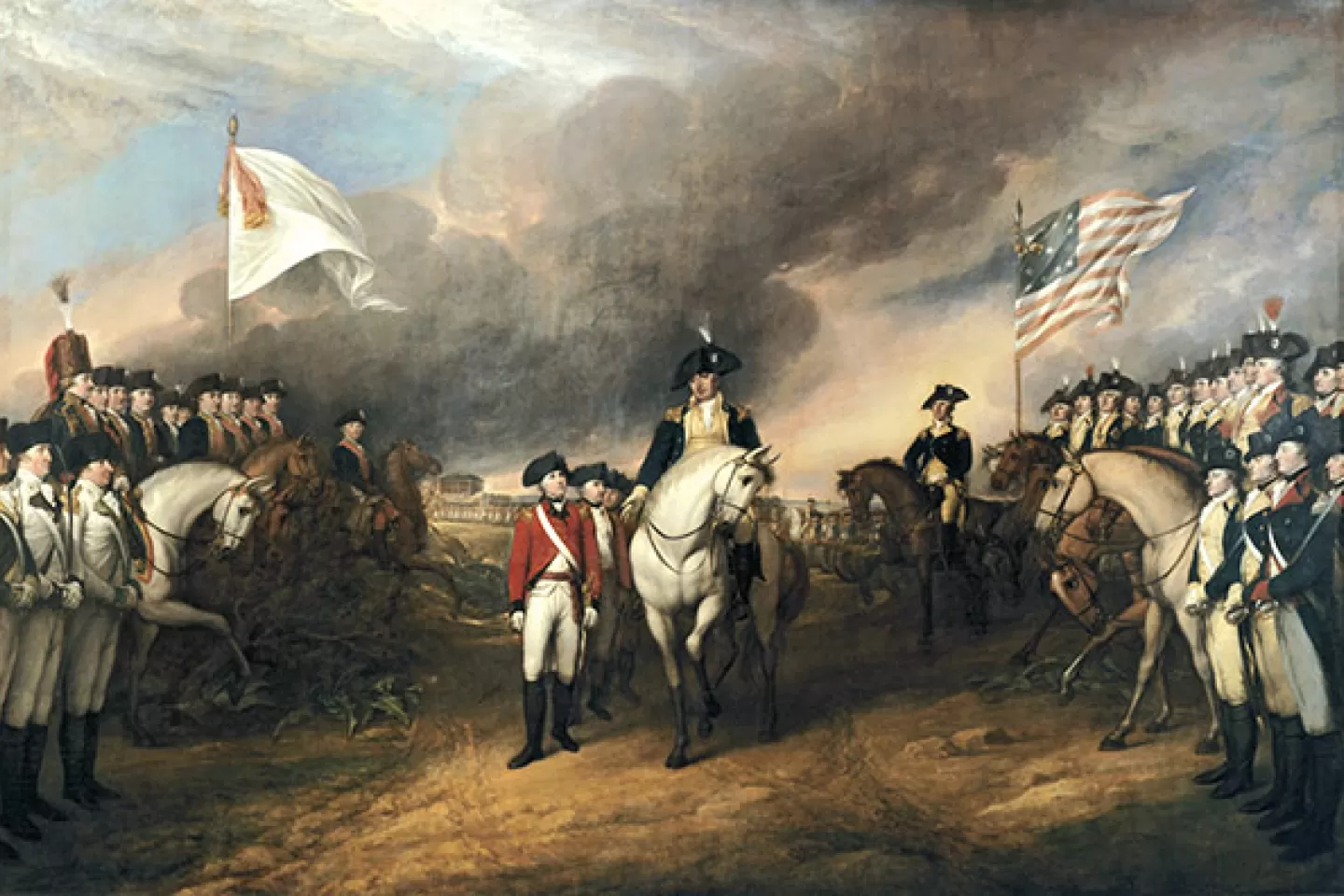 Historic "Surrender of Lord Cornwallis" painting in the U.S. Capitol Rotunda.