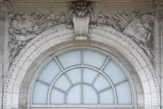 Exterior window of the Russell Senate Office Building.