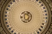 Looking straight up in the U.S. Capitol Rotunda.