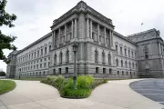 Exterior view of the Library of Congress Thomas Jefferson Building.