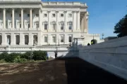 Preservation work on the U.S. Capitol's Olmsted Terrace.