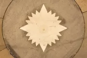 View of the star in the center of the Crypt floor.