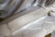 Name carved in marble.
