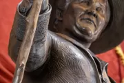 Bronze statue detail.