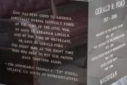 "God has been good to America, especially during difficult times. At the time of the Civil War, he gave us Abraham Lincoln. And at the time of Watergate, he gave us Gerald Ford— the right man at the right time who was able to put our nation back together again."
