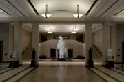 Plaster model of the Statue of Freedom in the United States Capitol Visitor Center.