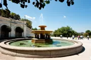 Circular fountain on the U.S. Capitol's West Front.