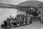 The original subway line was built in 1909 to link the Russell Senate Office Building to the Capitol serviced by cars built by the Studebaker Company.