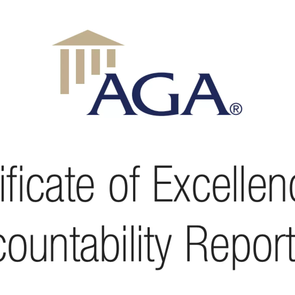 AGA Certificate of Excellence in Accountability Reporting