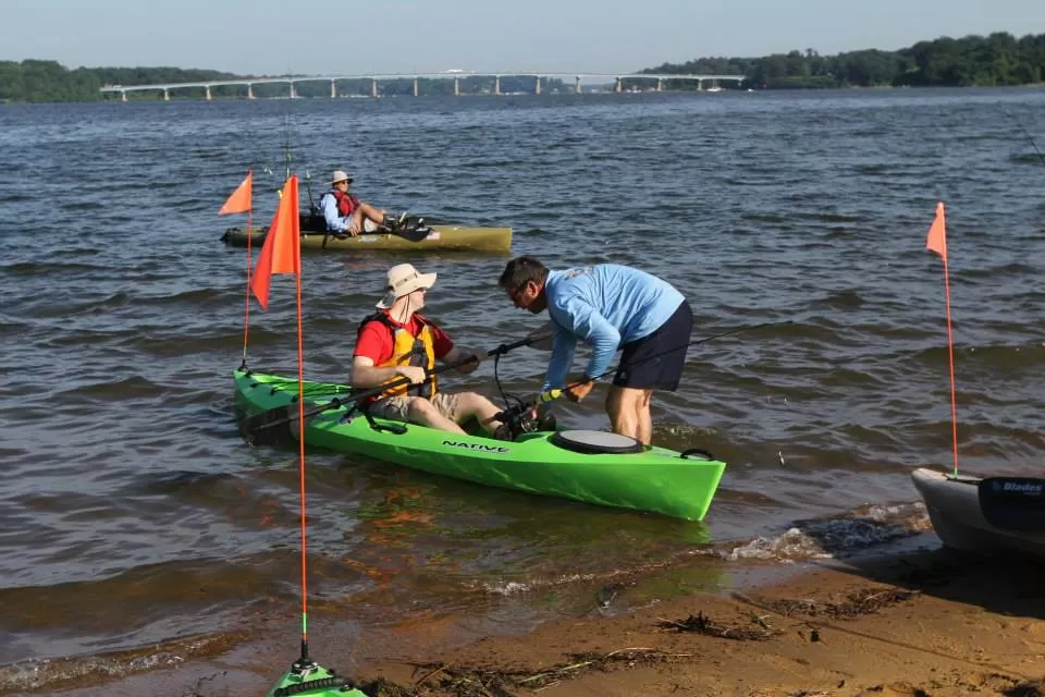 Blanchet assists with a launch, Jonas Green State Park, Annapolis, Maryland