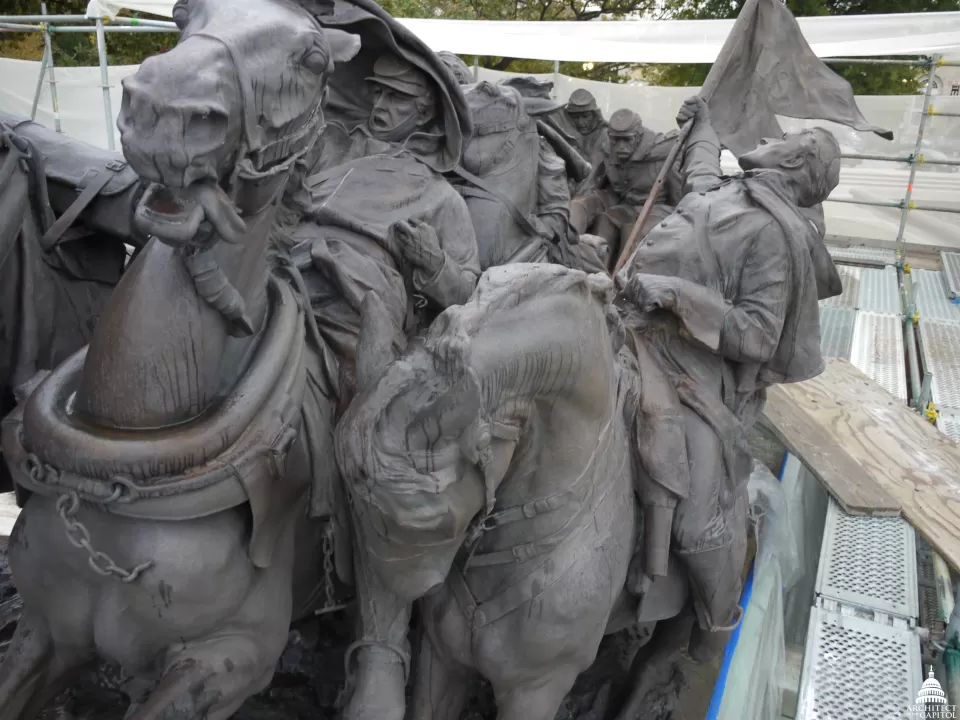 Image of Artillery Group currently under restoration.