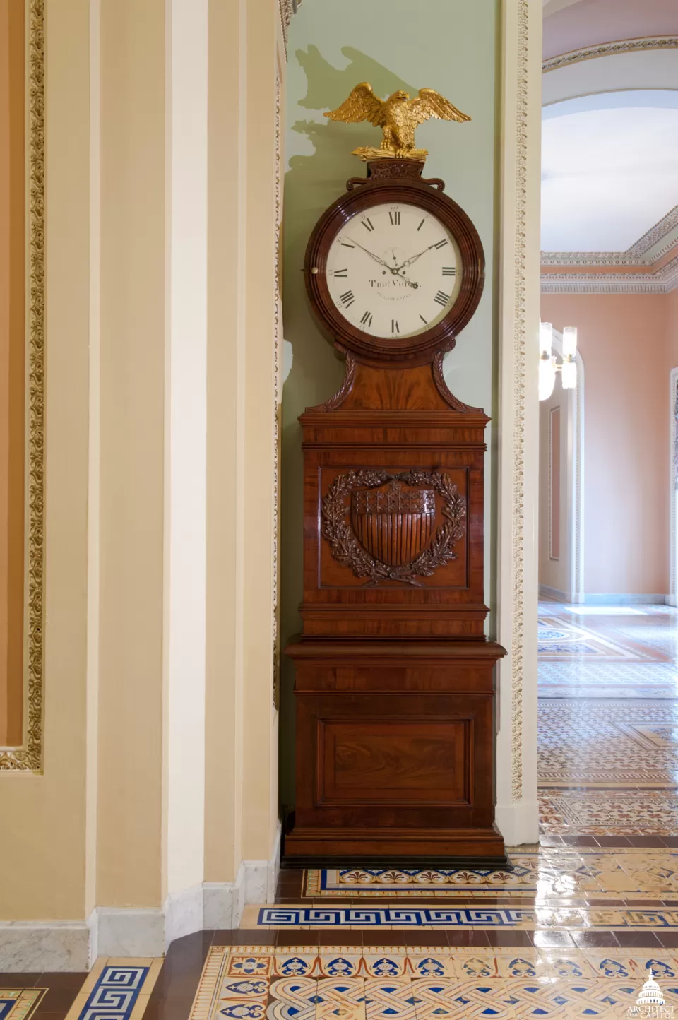 The Voigt clock in the U.S. Capitol, also known as the "Ohio clock."