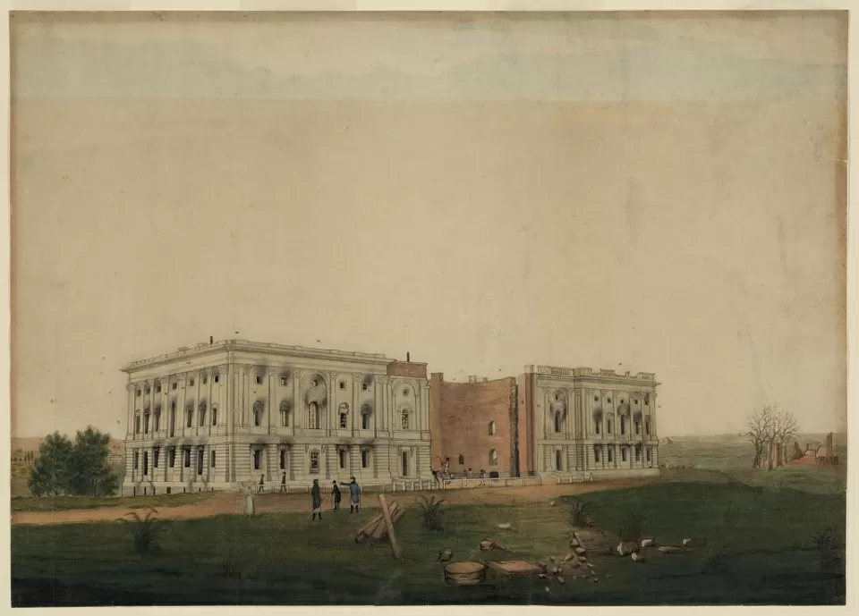 A view of the Capitol after the British burning on the 24th August 1814