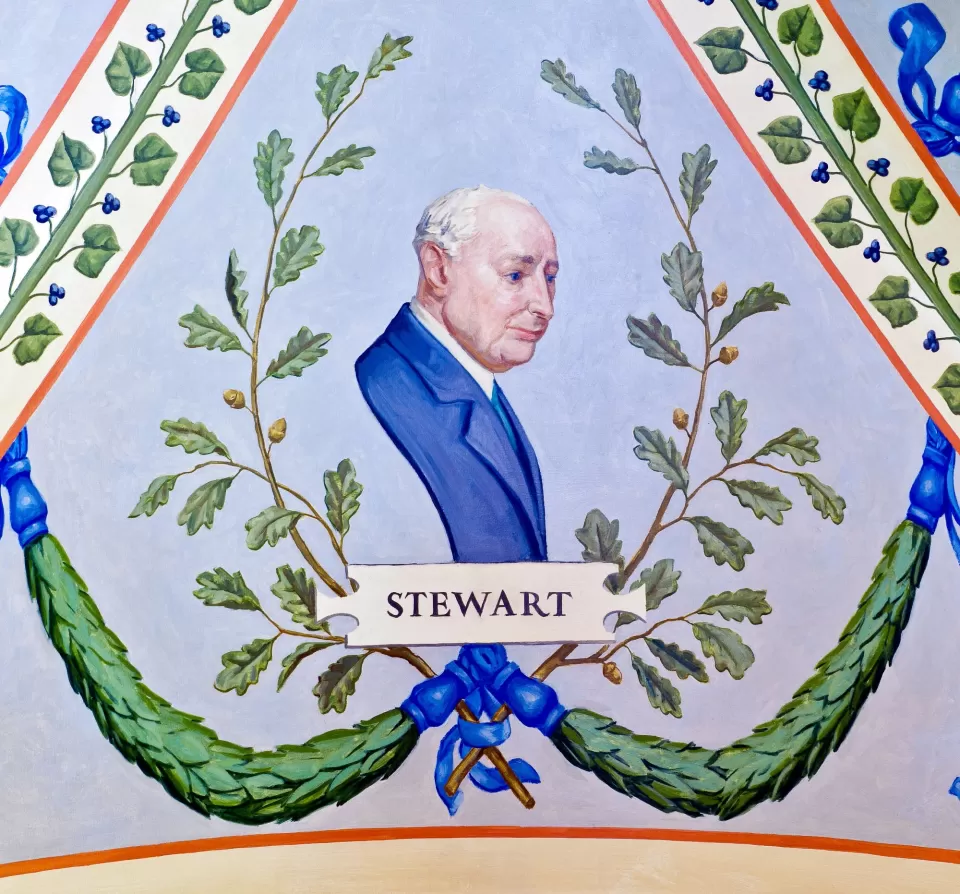 Stewart portrait in the U.S. Capitol's Cox Corridors.