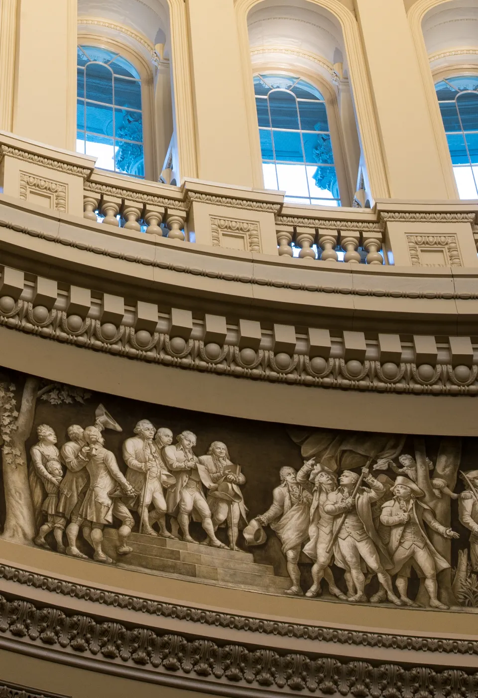 Declaration of Independence scene in the Frieze of American History.